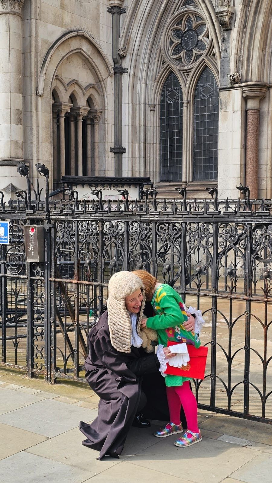 Anna Pope KC outside the Royal Courts of Justice