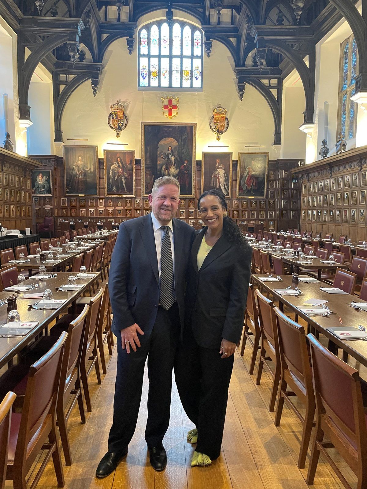 His Honour Judge Edward Connell and Master Afua Hirsch at the 'Finding your Voice' event