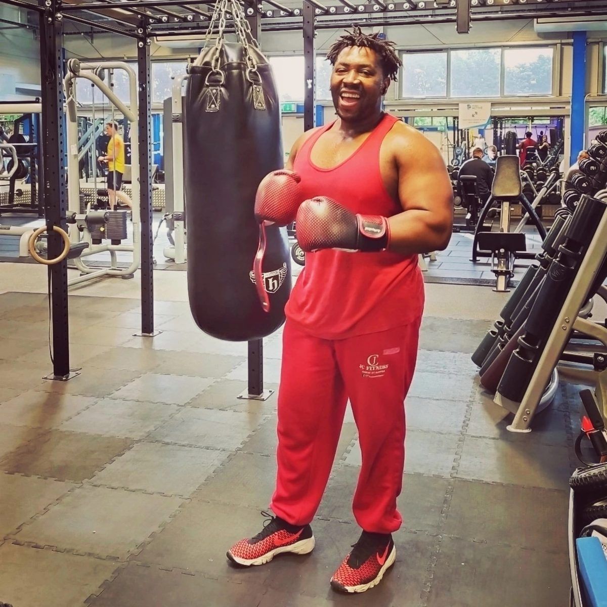 Joseph Chivayo at the gym